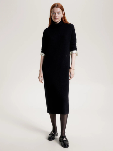 Tommy Hilfiger dámské černé vlněné šaty
