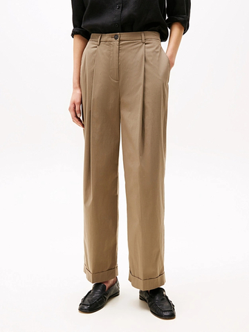 Tommy Hilfiger dámské khaki kalhoty