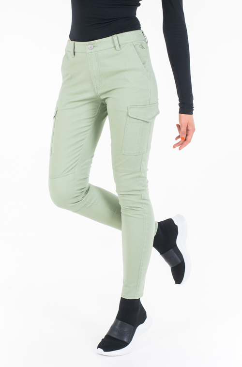 Calvin Klein dámské khaki zelené kalhoty