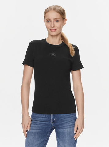 Calvin Klein dámské černé žebrované tričko