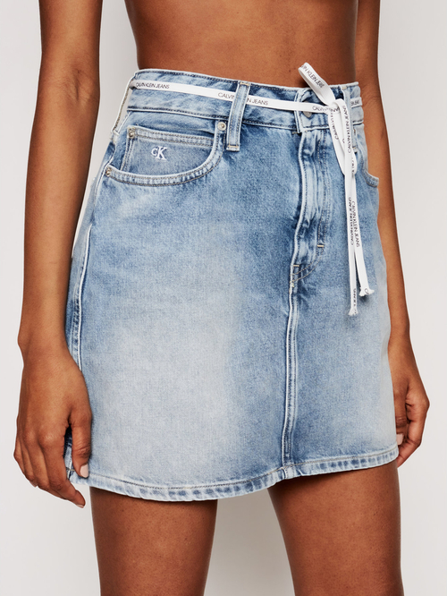 Calvin Klein dámská modrá džínová sukně