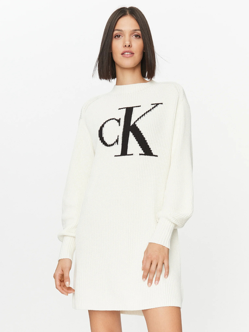 Calvin Klein dámské úpletové bílé šaty