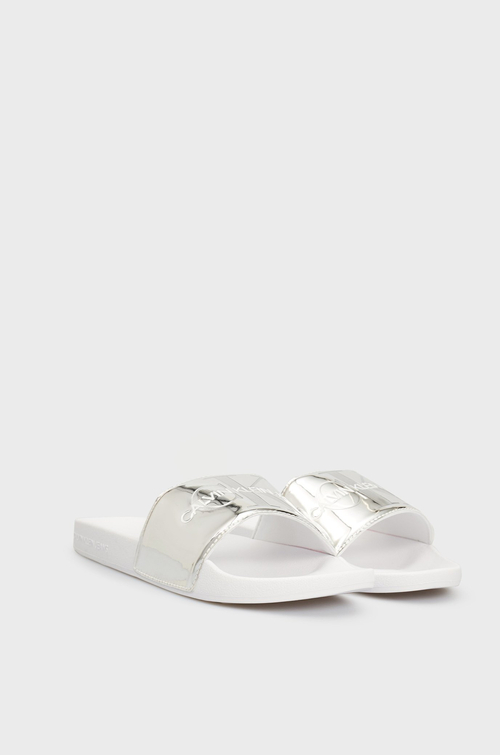 Calvin Klein dámské stříbrné pantofle