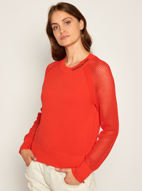 Calvin Klein dámský červený svetřík