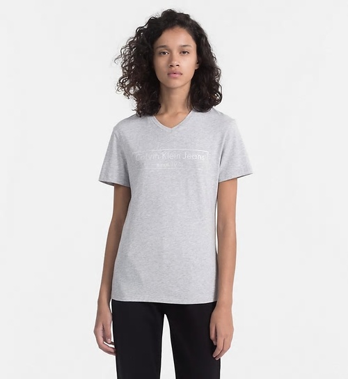 Calvin Klein dámské šedé tričko Tilly