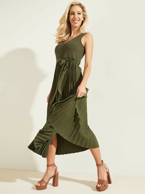 Guess dámské zelené maxi šaty