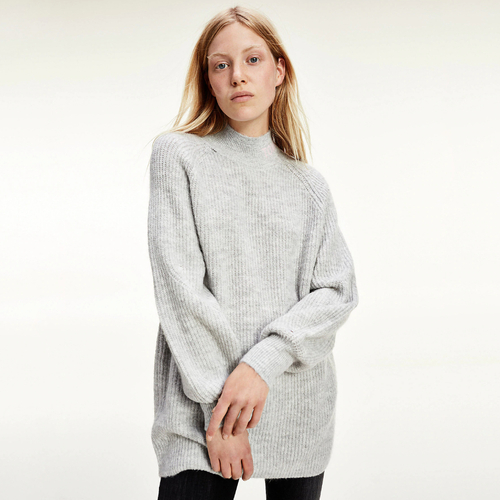 Tommy Jeans dámský šedý svetr