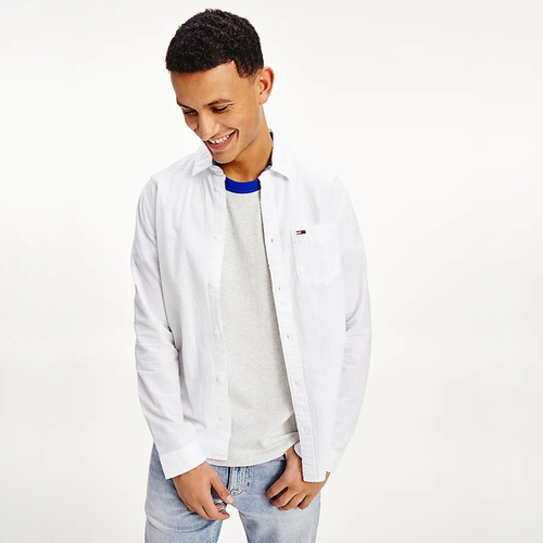 Tommy Jeans pánská bílá košile