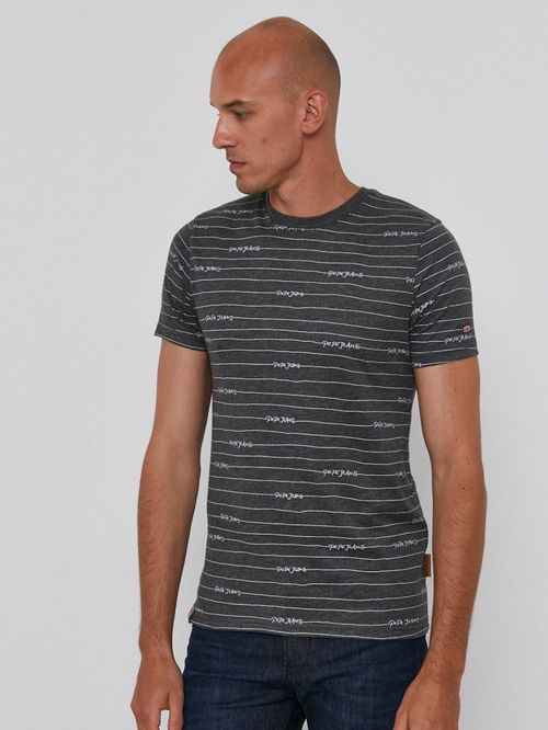 Pepe Jeans pánské tmavě šedé tričko Kif