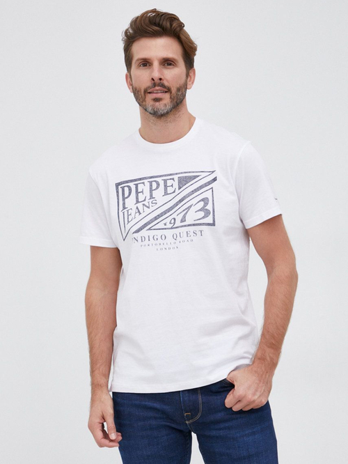 Pepe Jeans pánské bílé tičko Spike