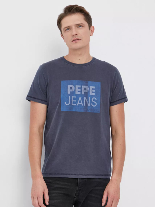 Pepe Jeans pánské modré tričko Rafer