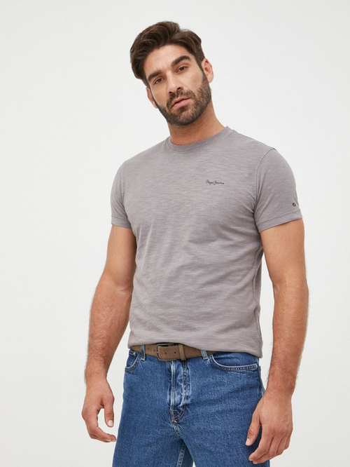 Pepe Jeans šedé pánské triko Thane Crew