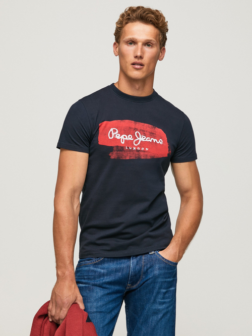 Pepe Jeans pánské černé tričko
