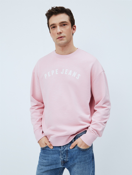 Pepe Jeans pánská růžová mikina Malik