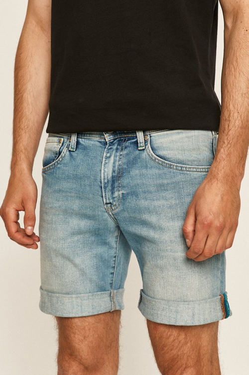 Pepe Jeans pánské světle modré džínové šortky