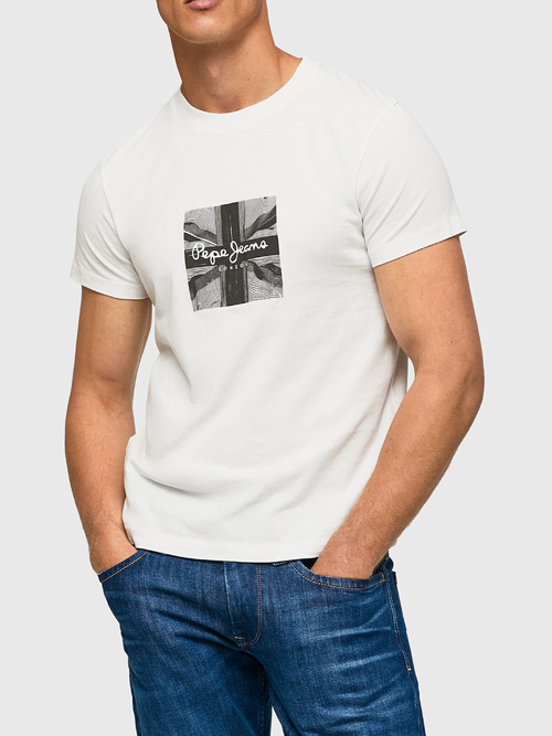 Pepe Jeans pánské bílé tričko SAGE 