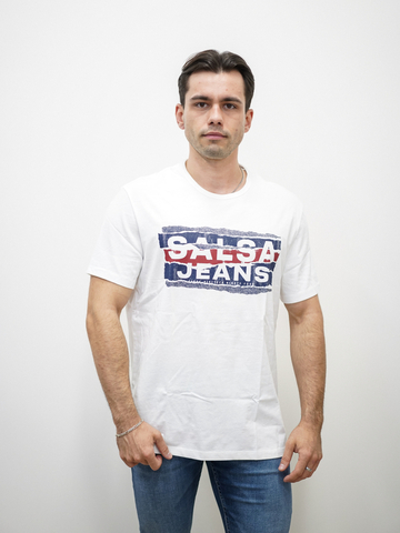 Salsa Jeans pánské bílé tričko