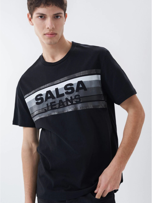 Salsa Jeans pánské černé tričko