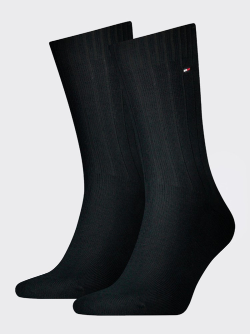 Tommy Hilfiger pánské černé pnožky 2 pack