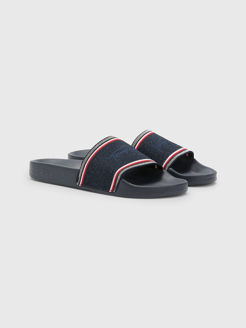 Tommy Hilfiger dámské tmavě modré pantofle