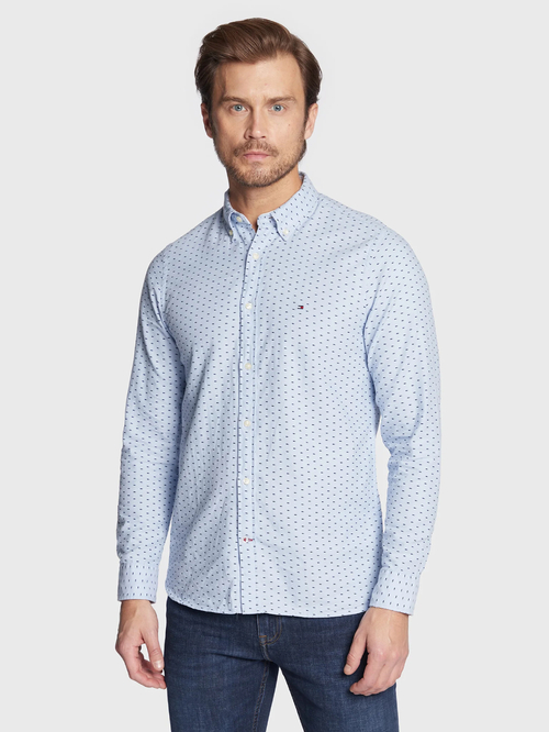 Tommy Hilfiger pánská modrá košile