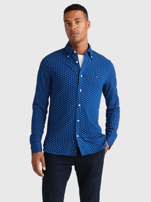 Tommy Hilfiger pánská modrá košile