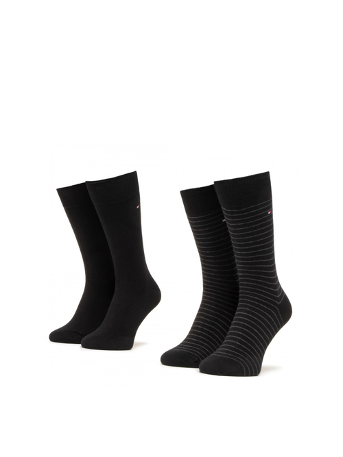 Tommy Hilfiger pánské černé ponožky 2 pack.