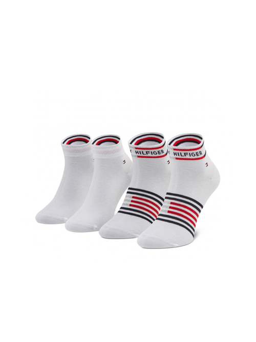 Tommy Hilfiger pánské bílé ponožky 2 pack