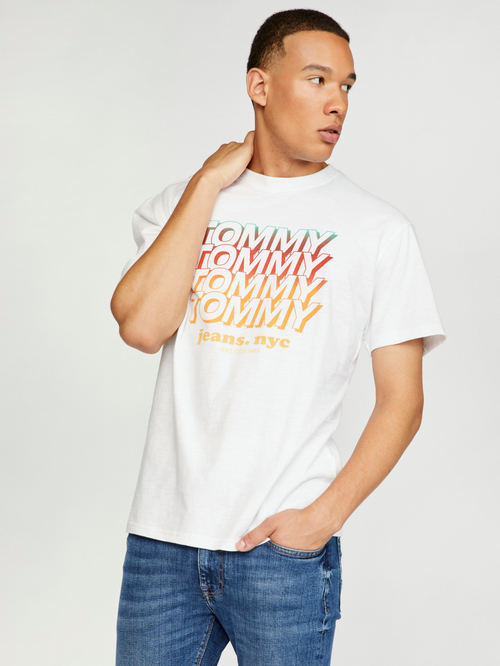 Tommy Jeans pánské bílé tričko