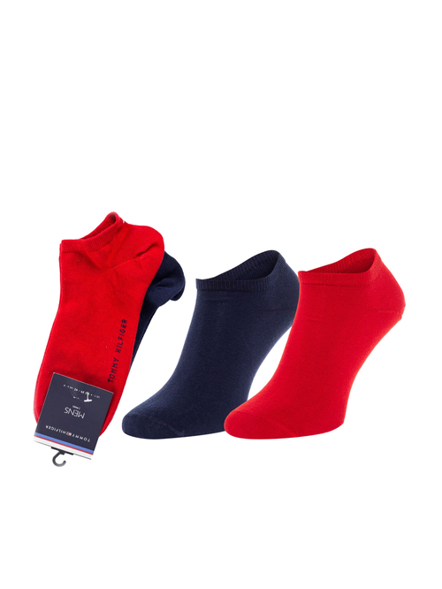 Tommy Hilfiger pánské modré a červené ponožky 2pack