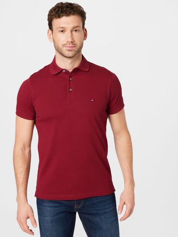 Tommy Hilfiger pánské vínové polo tričko