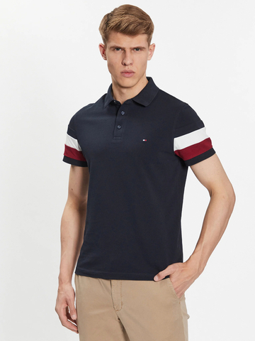 Tommy Hilfiger pánské tmavě modré polo tričko