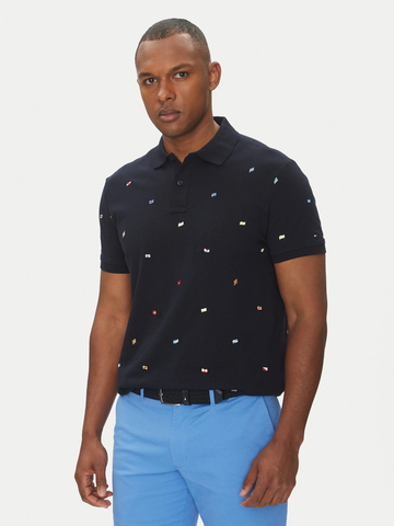 Tommy Hilfiger pánské tmavě modré polo tričko 