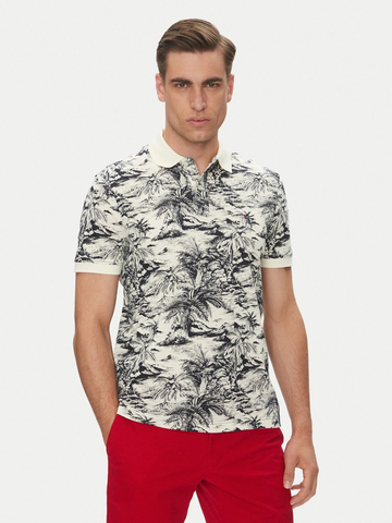 Tommy Hilfiger pánská béžová polo košile