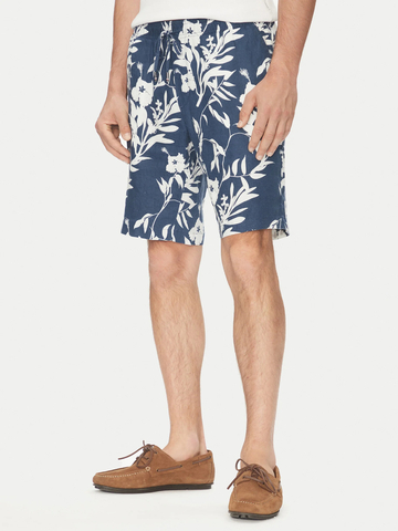 Tommy Hilfiger pánské lněné modré šortky