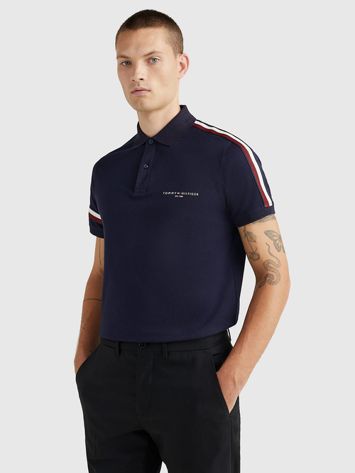 Tommy Hilfiger pánské tmavě modré polotričko