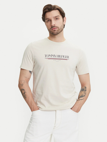 Tommy Hilfiger pánské béžové tričko
