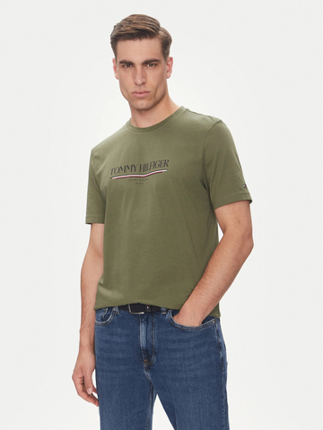 Tommy Hilfiger pánské khaki tričko