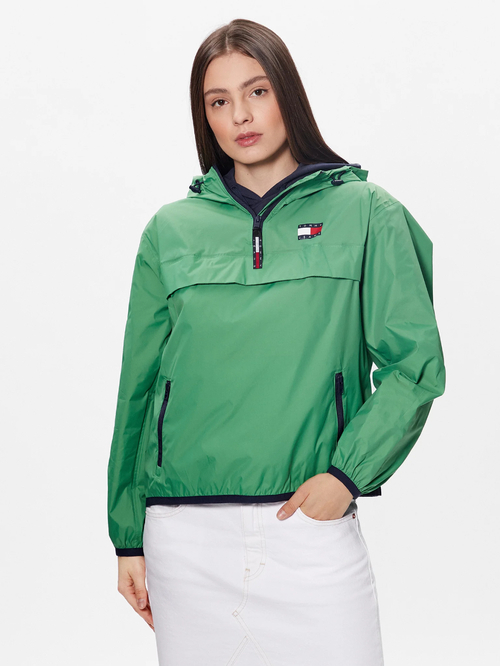 Tommy Jeans dámská zelená bunda