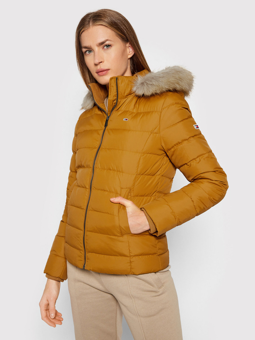 Tommy Jeans dámská hnědá zimní bunda