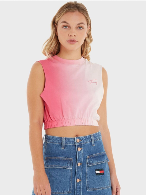 Tommy Jeans dámský růžový top