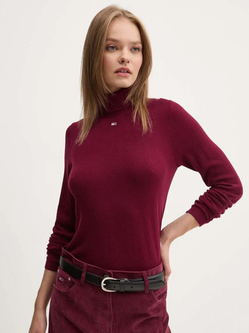 Tommy Jeans dámský vínový rolák