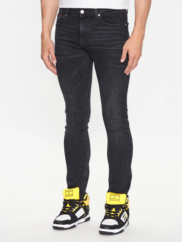 Tommy Jeans pásnké černé džíny