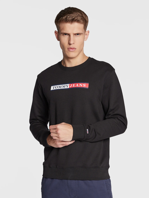 Tommy Jeans pánská černá mikina