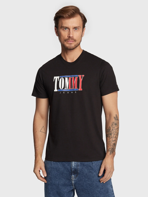 Tommy Jeans pánské černé tričko