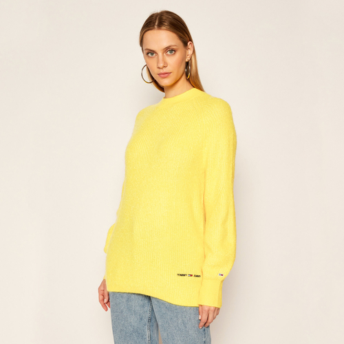 Tommy Jeans dámský žlutý svetr Lofty Yarn