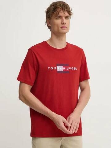 Tommy Hilfiger pánské tmavě červené tričko