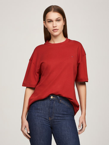 Tommy Hilfiger dámské červené tričko
