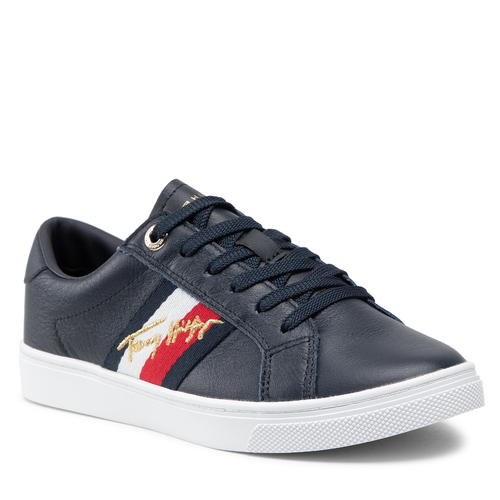 Tommy Hilfiger dámské modré tenisky Signature cupsole