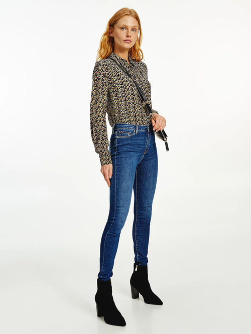 Tommy Hilfiger dámské modré ultra skinny džíny HARLEM